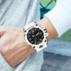 Reloj Hombre Deportivo SANDA 6030 Blanco Digital-Análogo | Oechsle