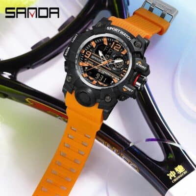 Reloj Deportivo SANDA 3133 Resina Análogo-Digital Naranja