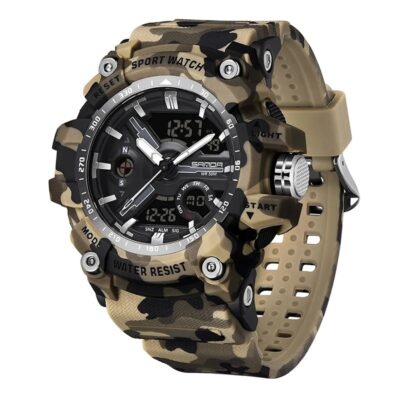 Reloj Deportivo SANDA 3355 Camuflaje Army Análogo-Digital