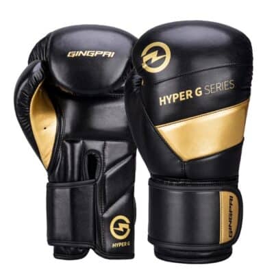 Guantes Boxeo GINGPAI M04 Profesionales 12 Oz Negro