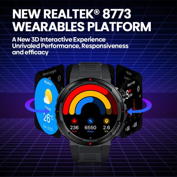 Smartwatch ZEBLAZE Ares 3 Plus Negro - Imagen 2