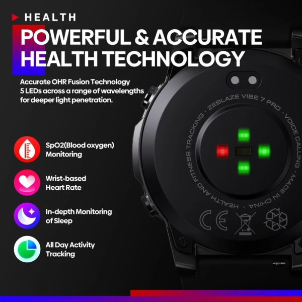 Smartwatch ZEBLAZE Vibe 7 Pro Negro - Imagen 5