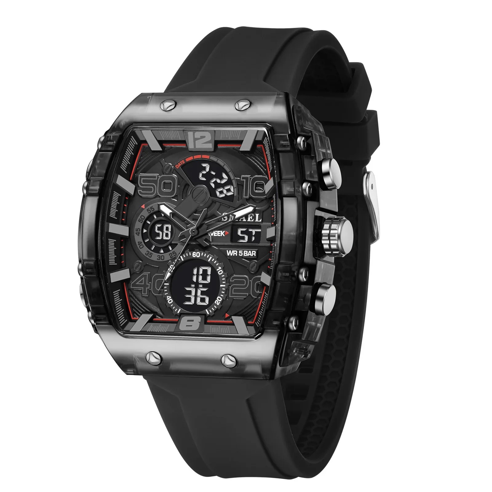 Reloj Hombre SMAEL 8109 Análogo-Digital Negro